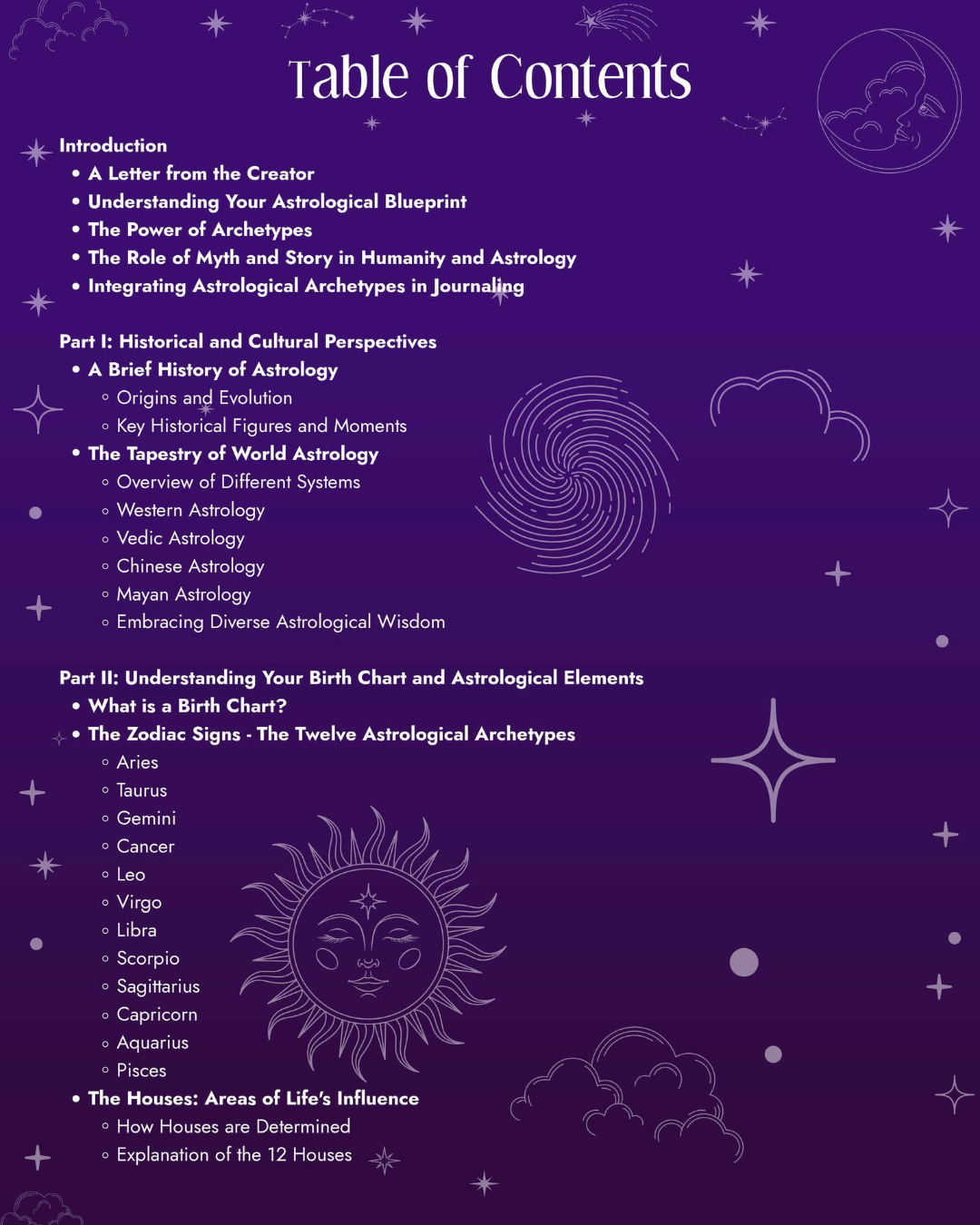Table of contents preview