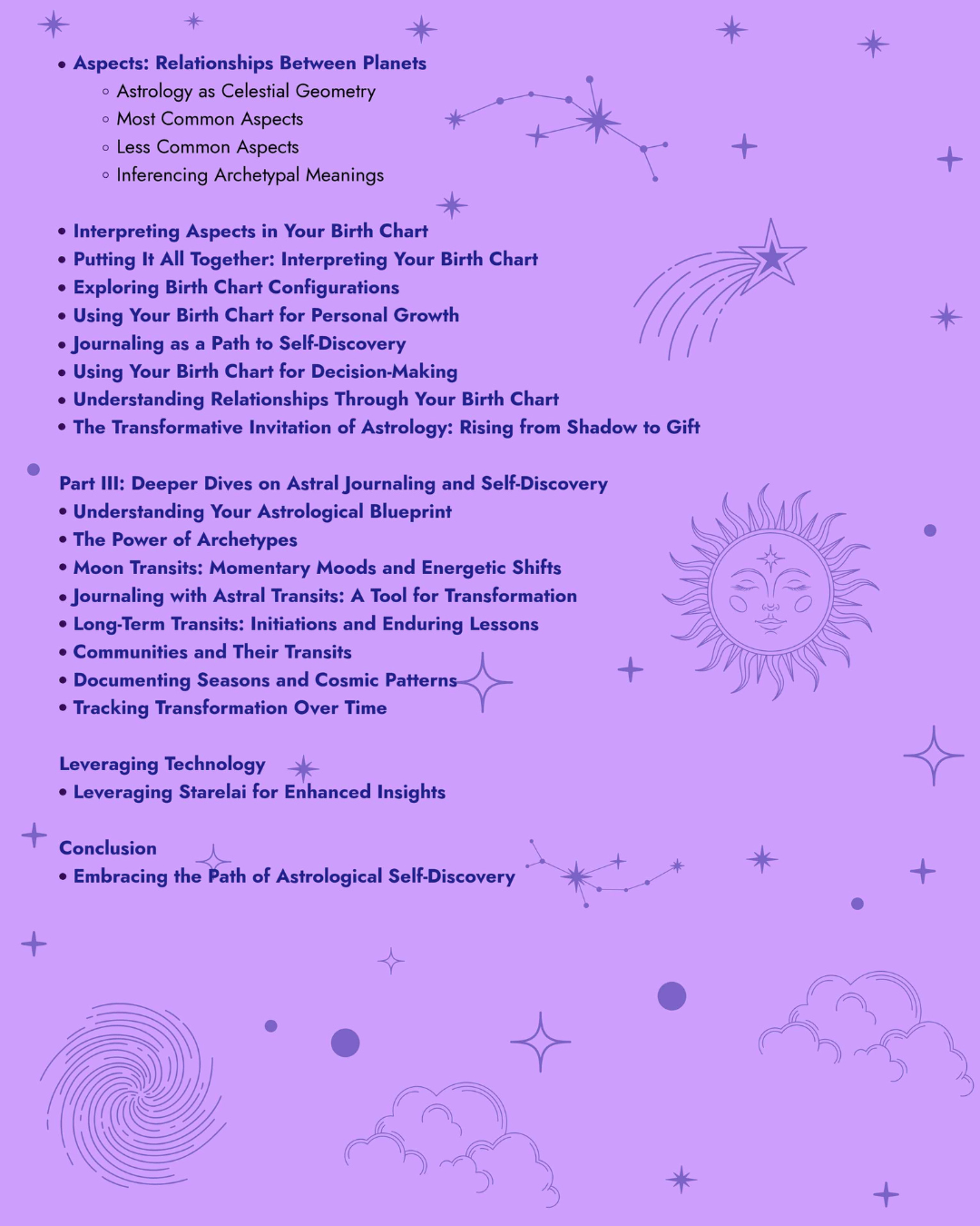Table of contents preview continued